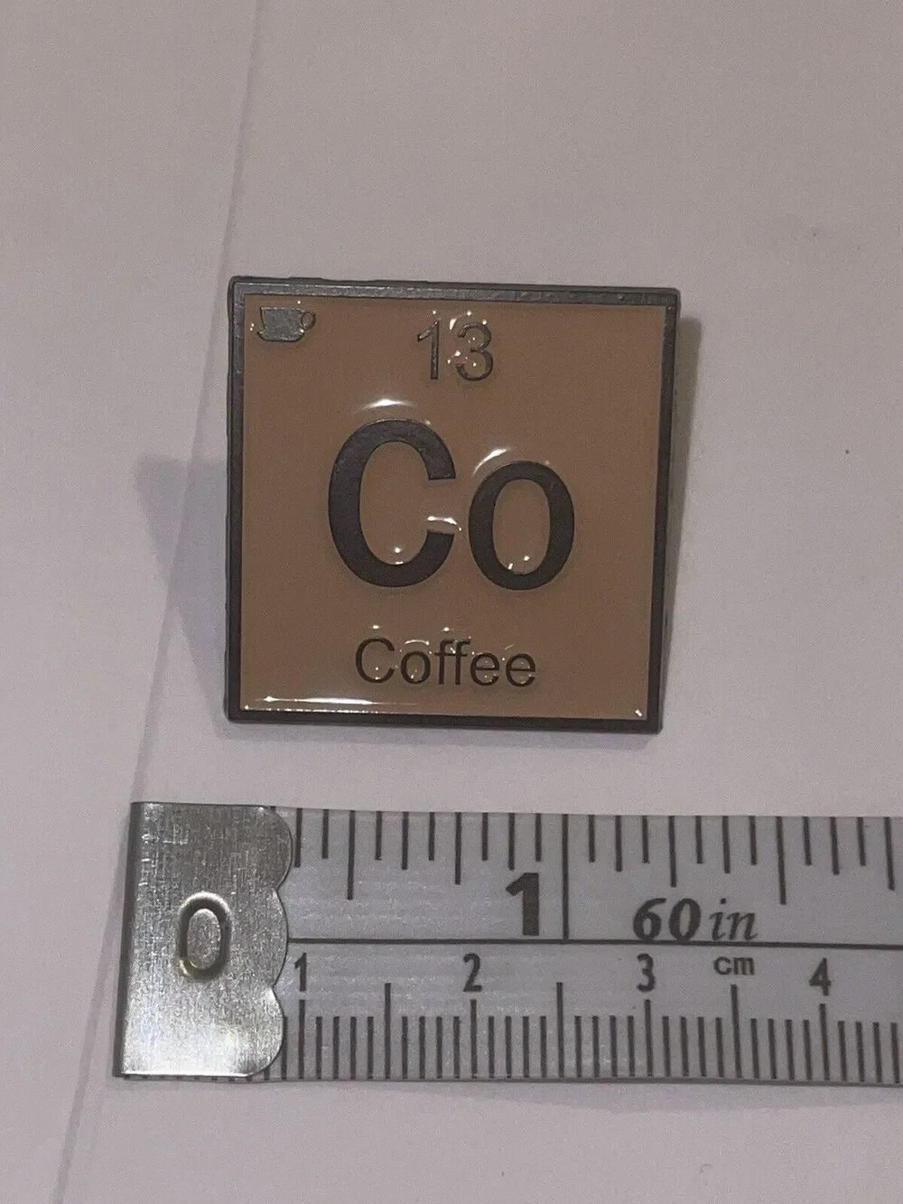 Coffee CO Pin Brooch